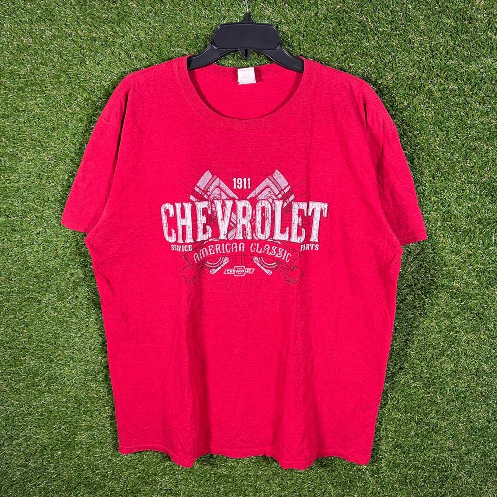 Gildan Softstyle Chevrolet American Classic Parts T Shirt Red XL